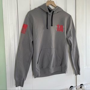 Nine line first amendment Grey and red sweatshirt